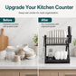 📢📢67% OFF !! ⏰Multi-Layer Steel Dish Drying Rack – Vertical Storage, Drip Tray, Tool-Free Install ✨