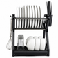 📢📢67% OFF !! ⏰Multi-Layer Steel Dish Drying Rack – Vertical Storage, Drip Tray, Tool-Free Install ✨