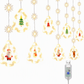 📢📢50% OFF !! ⏰LED Christmas Icicle String Lights USB Powered Star and Christmas Tree Ring Hanging Lights for Holiday Window Decoration