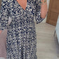 🎉Off-Season Clearance 🎉Bohemian Casual Print V-Neck Long Dress